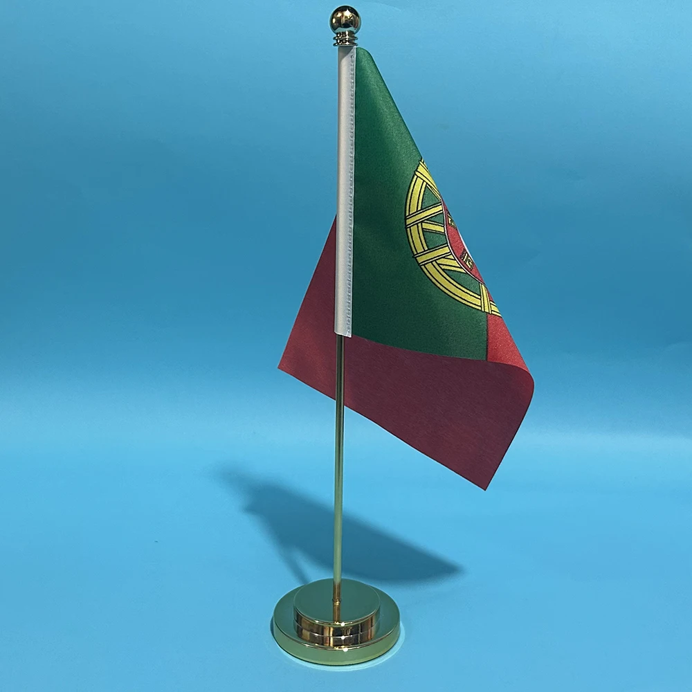 BANDERA DE SKY, bandera de escritorio de oficina, bandera de Portugal, 14x21cm, bandera nacional de la República de Portugal, cartel de país, adornos de escritorio, banderas - imagen 3
