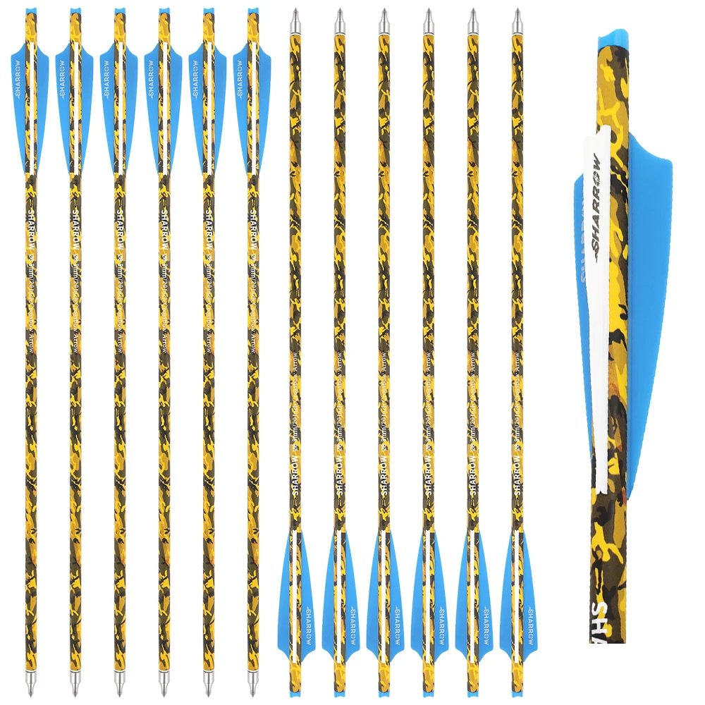Flechas de carbono mixtas 16/18 para arco, caza y tiro