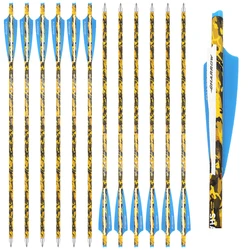 Flechas de carbono mixtas 16/18 para arco, caza y tiro