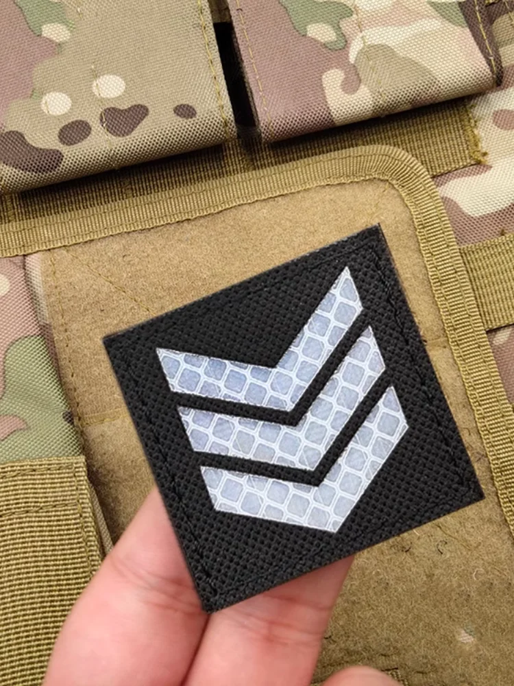 Parche reflectante del insignia de identificación del brazalete de advertencia de tela IR - imagen 3