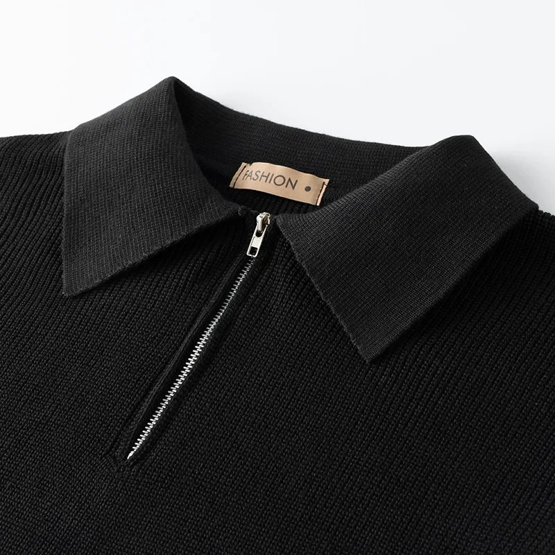 Suéter cuello vuelto para hombre punto holgado con media cremallera - imagen 5