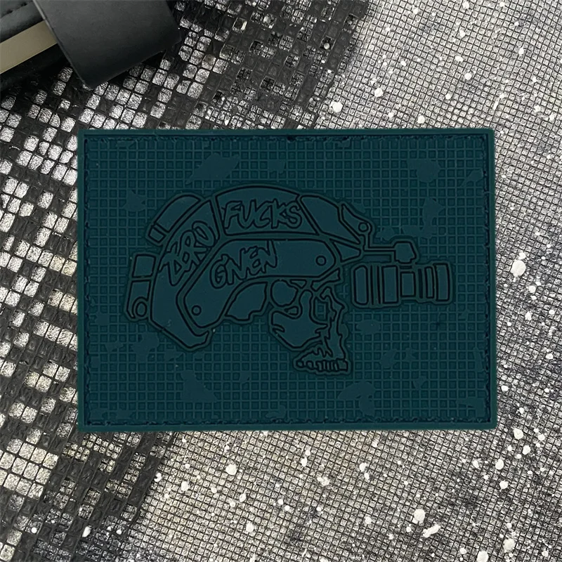 Brazalete de casco táctico, pegatina de gancho y bucle, insignia de moral de PVC azul, emblema militar adecuado para accesorios de mochila, pegatinas - imagen 4