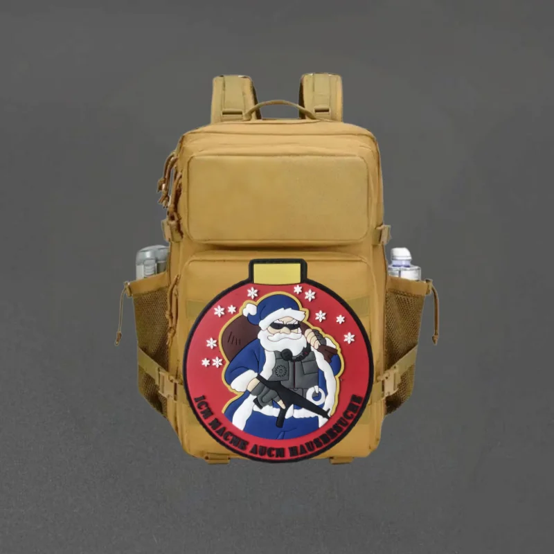 Parche de PVC violento de Papá Noel, chaleco táctico, sombreros con gancho y bucle, insignia de moral, mochila, pegatina decorativa, parches para brazalete para ropa