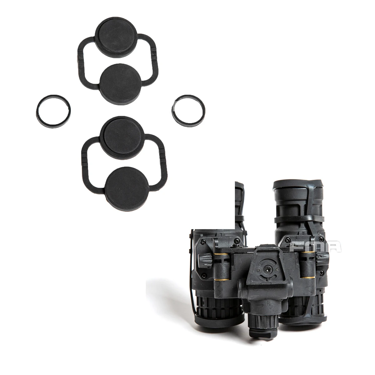 Cubierta de goma para lentes, gafas de visión nocturna, tapas de lentes, almohadilla protectora para PVS31