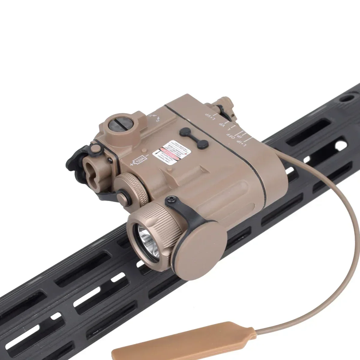 DBAL-D2 táctico láser IR rojo + linterna LED blanca compatible con riel Picatinny de 20mm Nylon DBAL A2 PEQ 15 NGAL MAWL luz para arma de caza - imagen 4