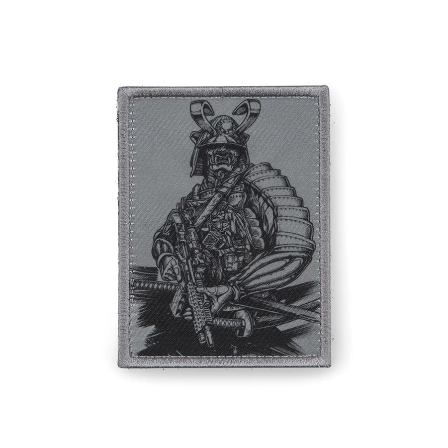 Parche samurái táctico japonés, armas tácticas, brazalete con estampado de lucha, decoración DIY para ropa y mochilas - imagen 2