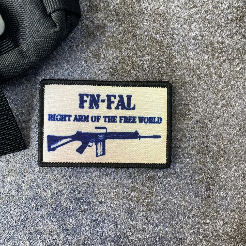 Parches de tela de gancho y bucle con impresión táctica, insignia de moral de bala de francotirador, Parche de personalidad, mochila, sombrero, pegatinas DIY, 556 - imagen 4