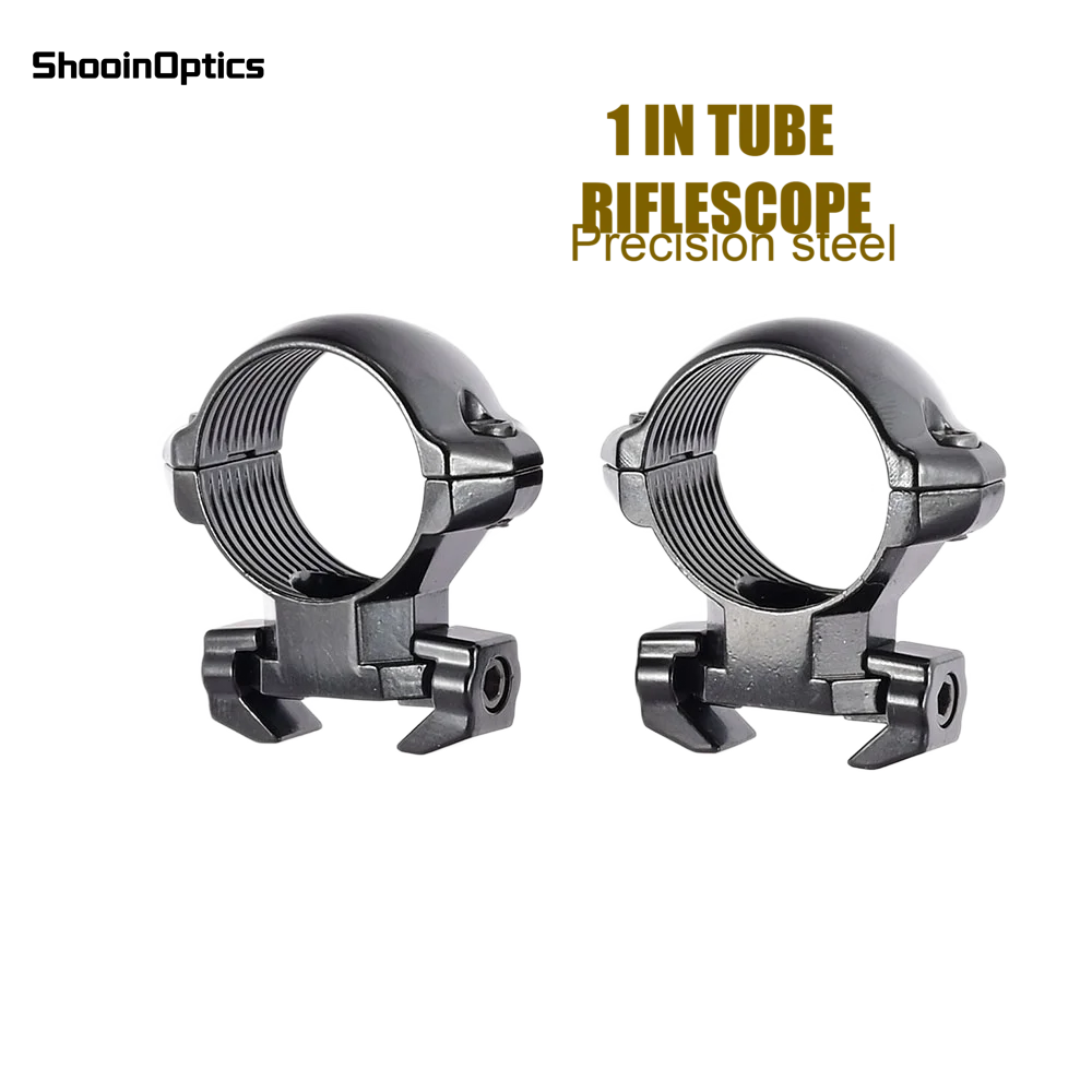 Shooin Optics MIM Steel Riflescope Mount Ring 1 Inch Tube Weaver Precision Mount - imagen 2