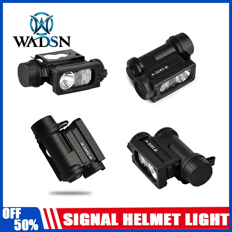 WADSN FMA-linterna frontal táctica compacta II IR LED, luz de señal portátil para exteriores/montaje en riel para casco, luz para casco de señal para exteriores