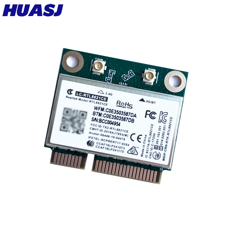 RTL8821CE 802.11AC para Bluetooth 4,2 433Mbps 2,4 Ghz/5Ghz tarjeta Mini PCIe WiFi de doble banda RTL8821 compatible con ordenador portátil/PC - imagen 5
