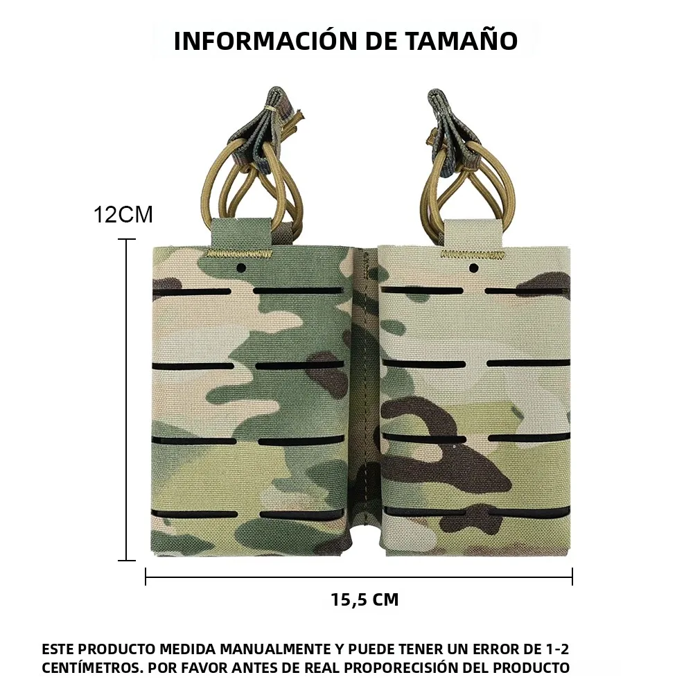 SINAIRSOFT-bolsa táctica Molle, doble bolsa para revistas, bolsas magnéticas, soporte Universal para cartuchos para M4 M14 M16 AK AR - imagen 2
