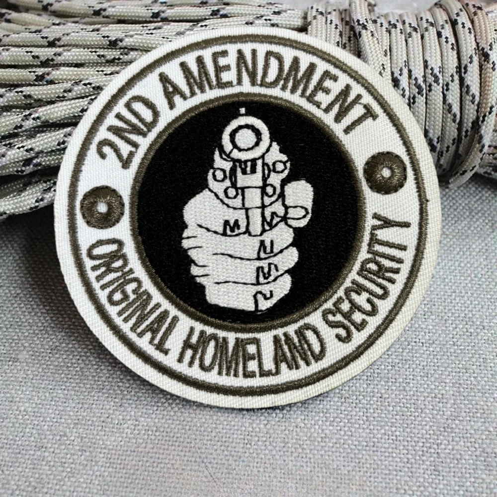2a enmienda GUN RIGHTS 1789 insignia de moral bordada parche táctico gancho y bucle parche brazalete mochila militar pegatinas de ropa - imagen 4