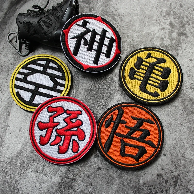 Parches bordados de Anime para ropa, pegatina decorativa de moral táctica militar, insignia de gancho y bucle, brazalete de tortuga en mochila - imagen 2