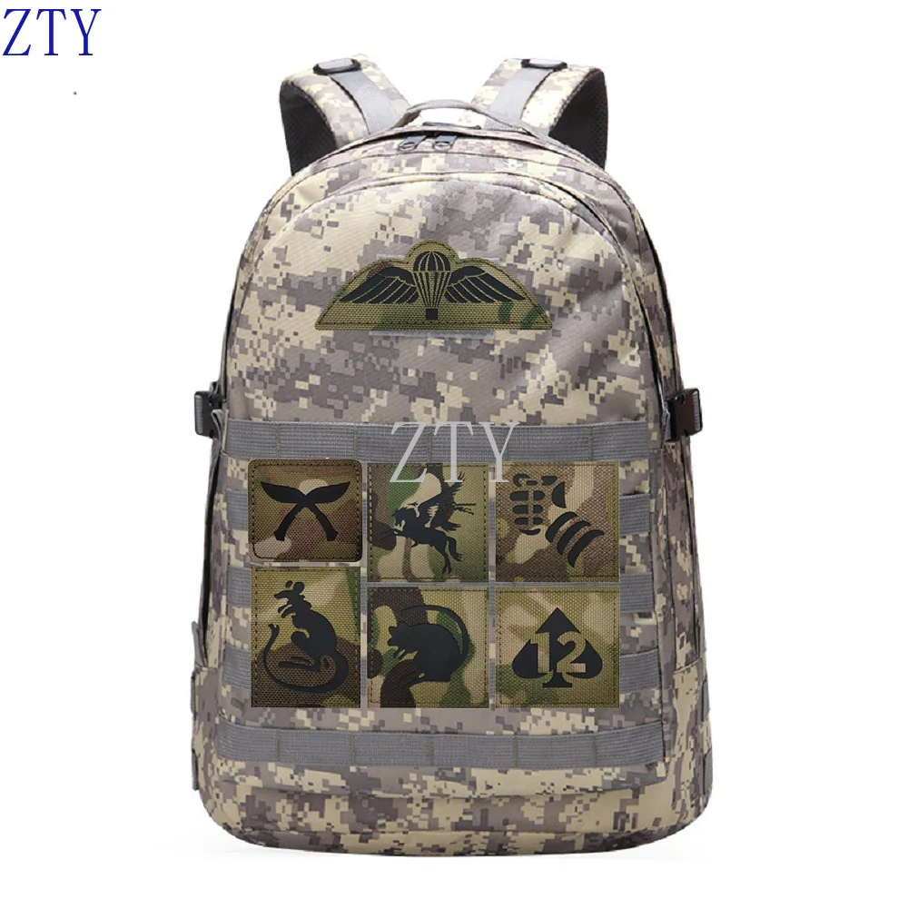 NNewly-pegatina reflectante infrarroja de escorpión de Animal, brazalete reflectante de ratón, mochila cuadrada de camuflaje, parches de gancho y bucle - imagen 3