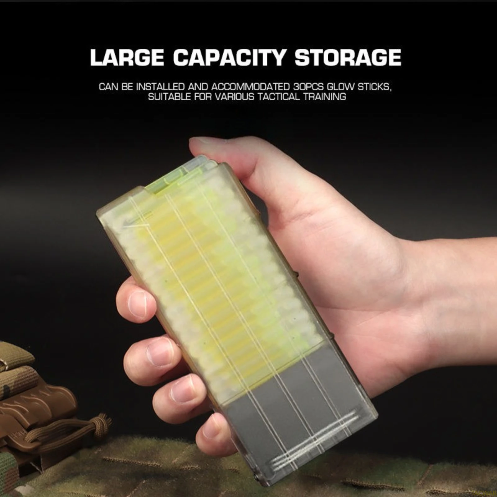 Dispensador de luz de marcado táctico con luz de entrenamiento y colgador de bolsa para cinturón, barras luminosas con funda fija para Airsoft CS - imagen 3