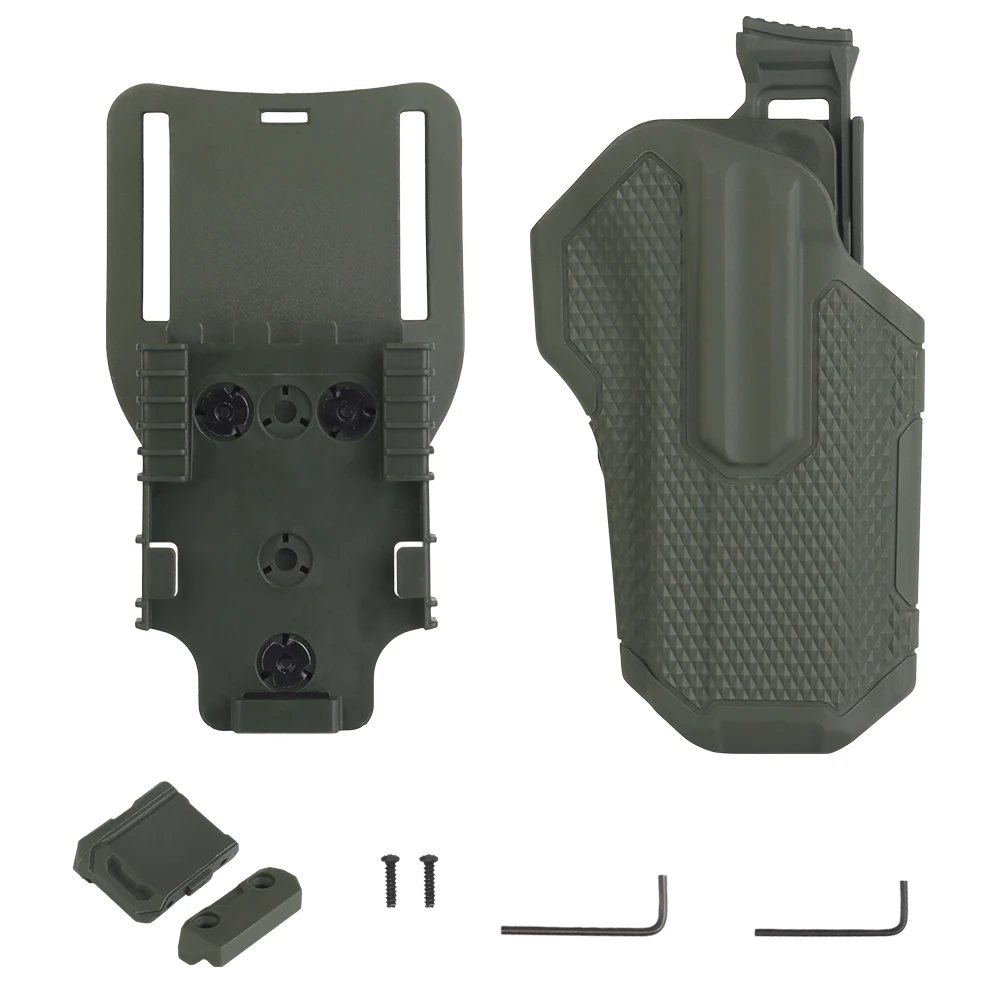 Funda táctica para pistola Glock17 19, fundas COmbat P99 para exteriores con adaptador de liberación rápida QLS para linterna X300 - imagen 2