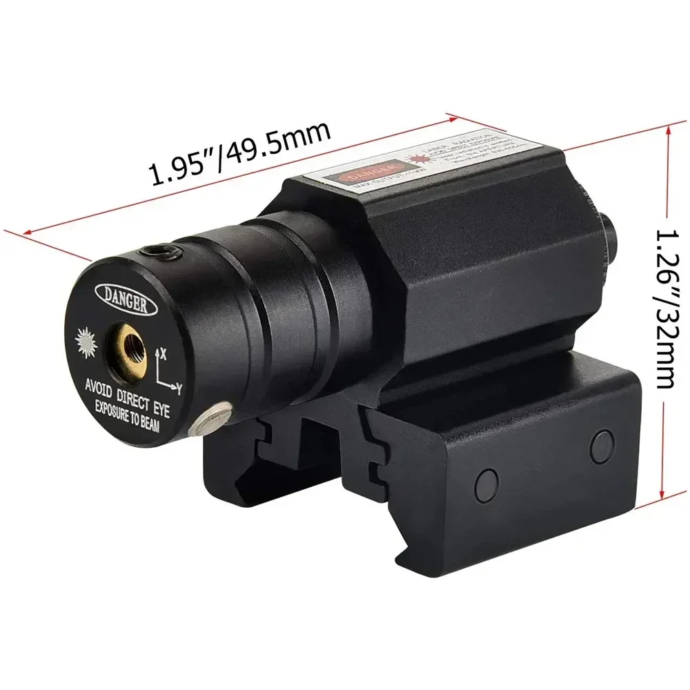 Mira láser táctica de punto rojo y verde, 11mm, 20mm, montaje en riel Picatinny ajustable, pistola Glock17, mira láser para Rifle Airsoft - imagen 4