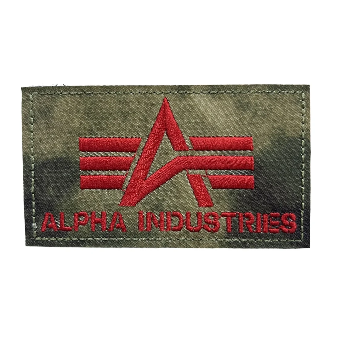 ALPHA inidutries parches bordados, insignia de moral táctica de gancho y bucle, brazalete militar, equipo al aire libre, pegatina de mochila - imagen 2