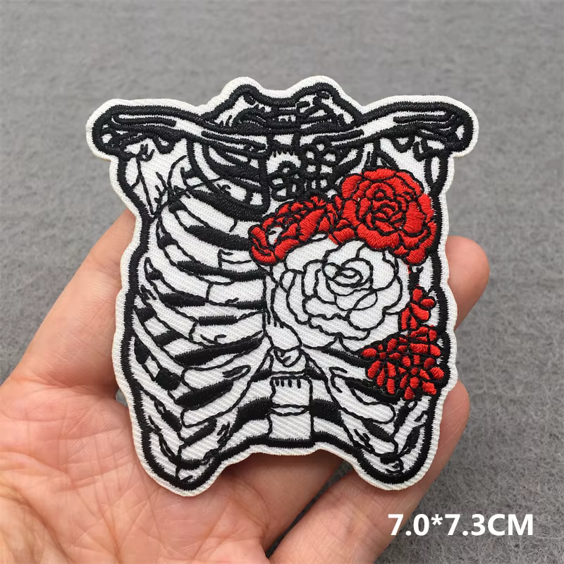 Parche bordado a rayas Punk para chaqueta – coser o planchar - imagen 2