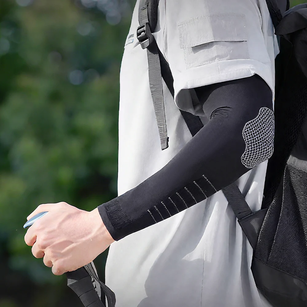 1 par de mangas de sol UV de verano, Protector de brazo de manga larga, funda deportiva de mangas de seda helada para pesca al aire libre/conducción/funda para brazo de ciclismo - imagen 2