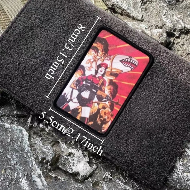 Parche táctico de Chica de Anime, insignia de moral militar con estampado de gancho y bucle, mochila, accesorios de decoración de ropa, pegatinas, brazalete - imagen 4