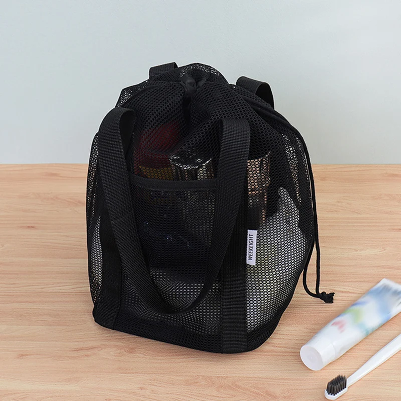 Bolsa de natación de playa de malla de gran capacidad, bolsillo de baño con separación en seco y húmedo, almacenamiento de viaje portátil, bolso de lavado, bolso de secado rápido - imagen 5