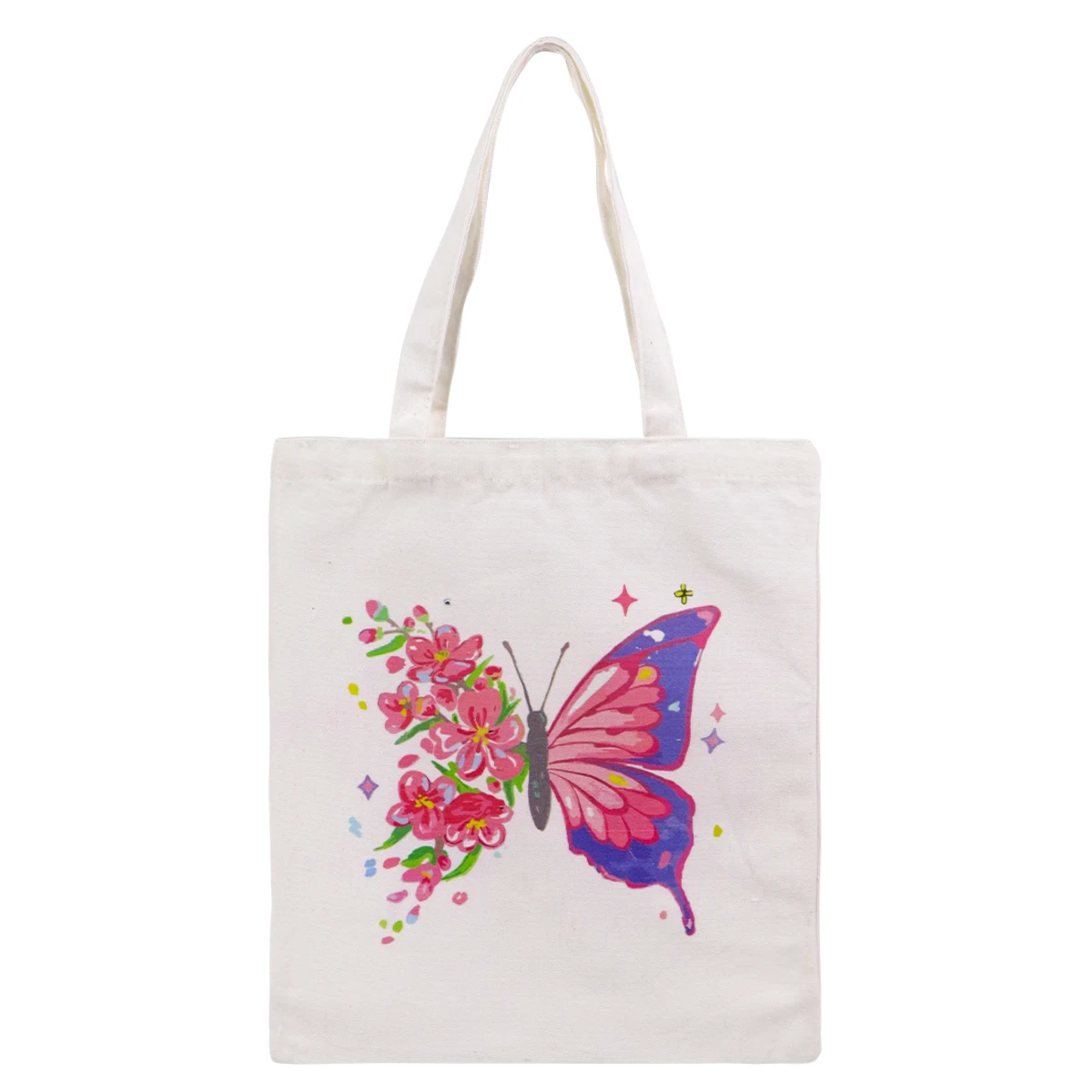 Bolso táctico de lona bandolera estampado mariposa – Plegable mujer - imagen 4