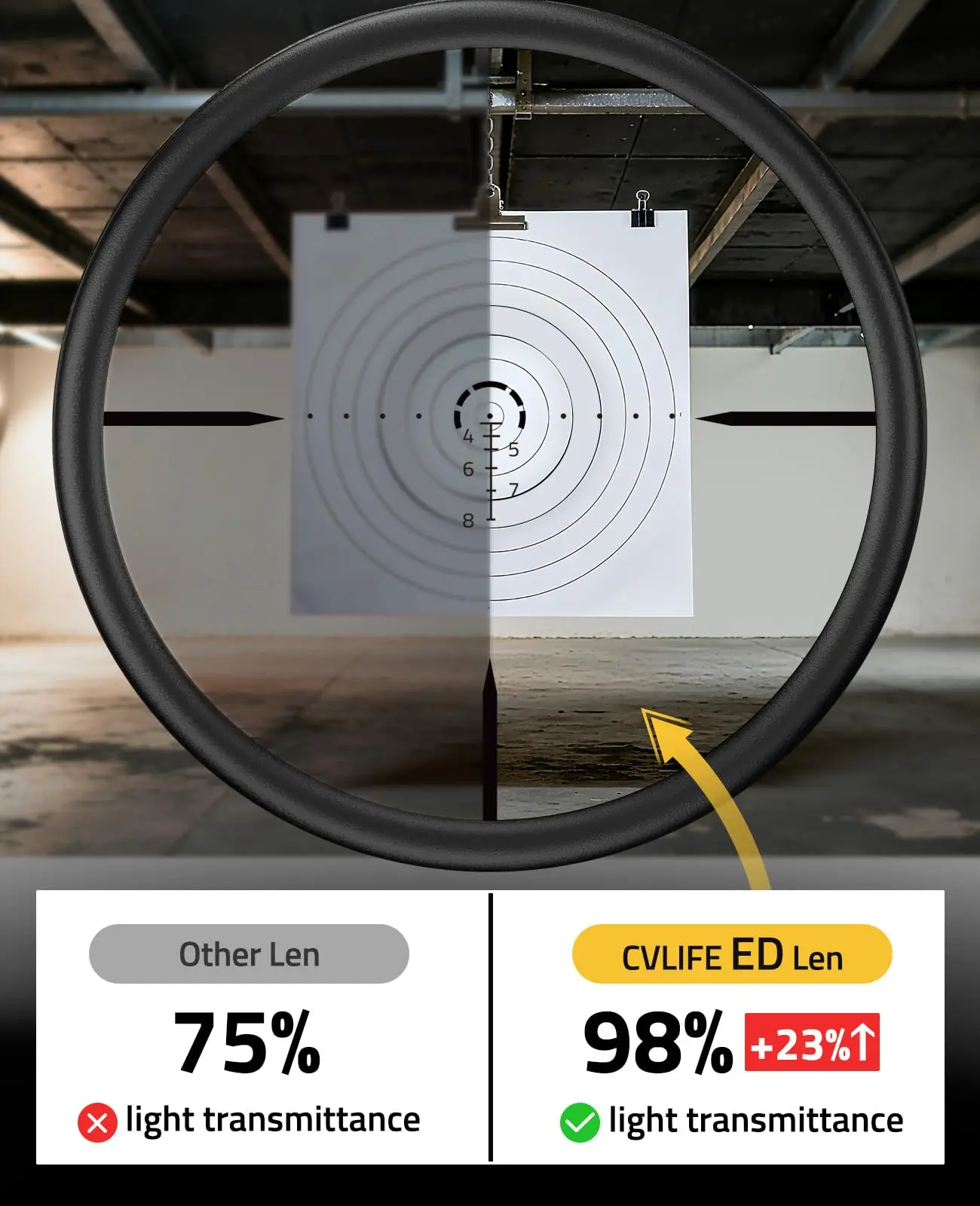 EagleVanta 1-6x24 LPVO mira para Rifle ED vidrio iluminado BDC retícula montaje voladizo 30mm tubo segundo avión Focal caza - imagen 3