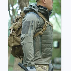 Traje de senderismo al aire libre de algodón de doble cara oculto impermeable y ajustado chaqueta de camuflaje de invierno a prueba de frío abrigo de senderismo