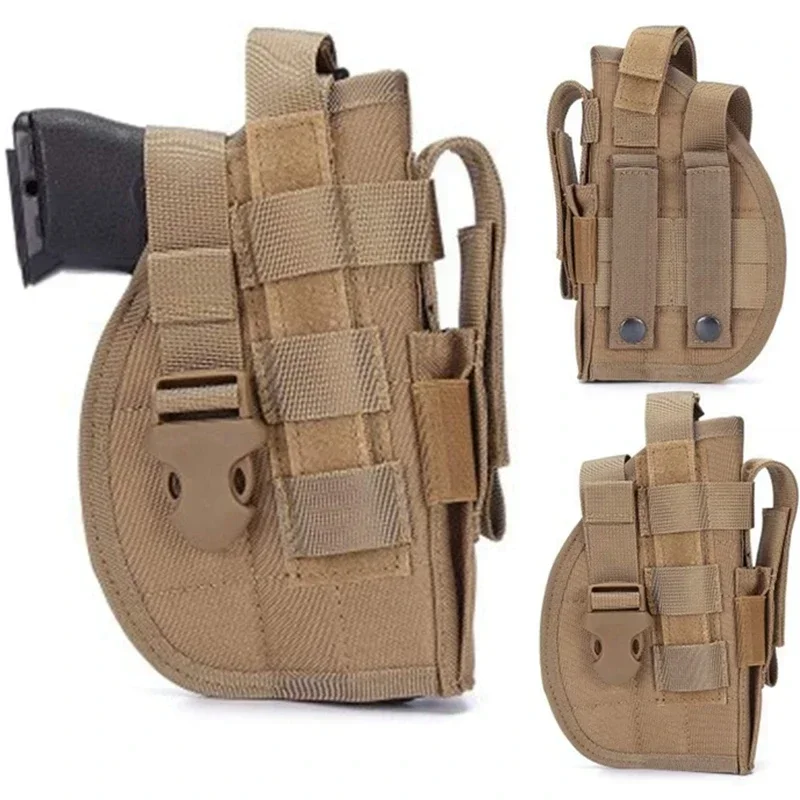 Funda táctica Universal para pistola Molle de mano derecha, funda para cinturón de combate Airsoft para M92 APX PX4 Glock 17 19 USP - imagen 4