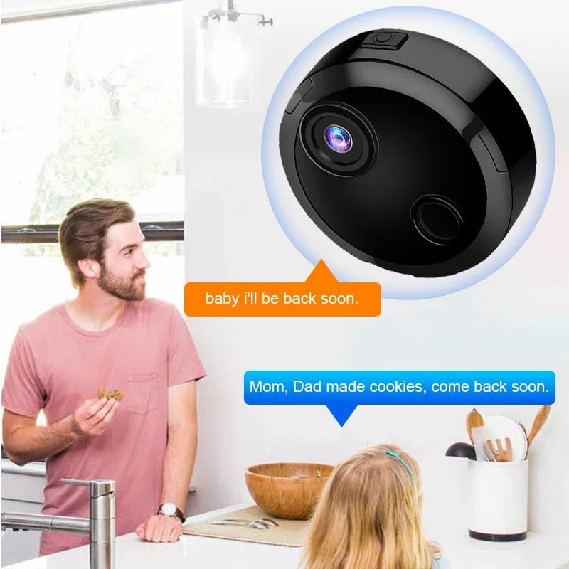 Minicámara IP inalámbrica HD 1080P, cámara de visión nocturna, vigilancia de seguridad para el hogar inteligente, Wifi, control remoto con detección de movimiento - imagen 5
