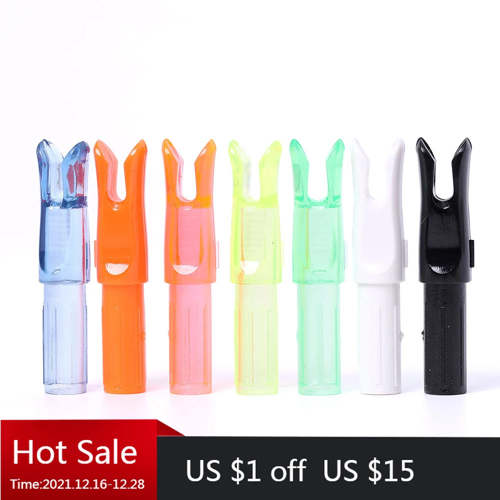 20 piezas ID más caliente 6,2mm flechas de tiro con arco Nocks internos para eje de flecha de fibra de vidrio de carbono ID 6,2mm accesorio de tiro con arco DIY