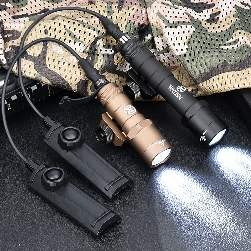 WADSN-linterna táctica potente Airsoft M300B M300 M600B M600, compatible con riel Picatinny de 20mm, Arma de caza, luz LED blanca de explorador - imagen 4