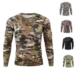 Camiseta táctica ripstop manga larga camuflaje secado rápido