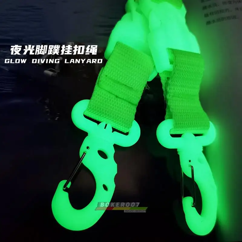 Aletas de buceo que brillan en la oscuridad, cuerda de gancho, desmontaje libre y fácil de colgar - imagen 4