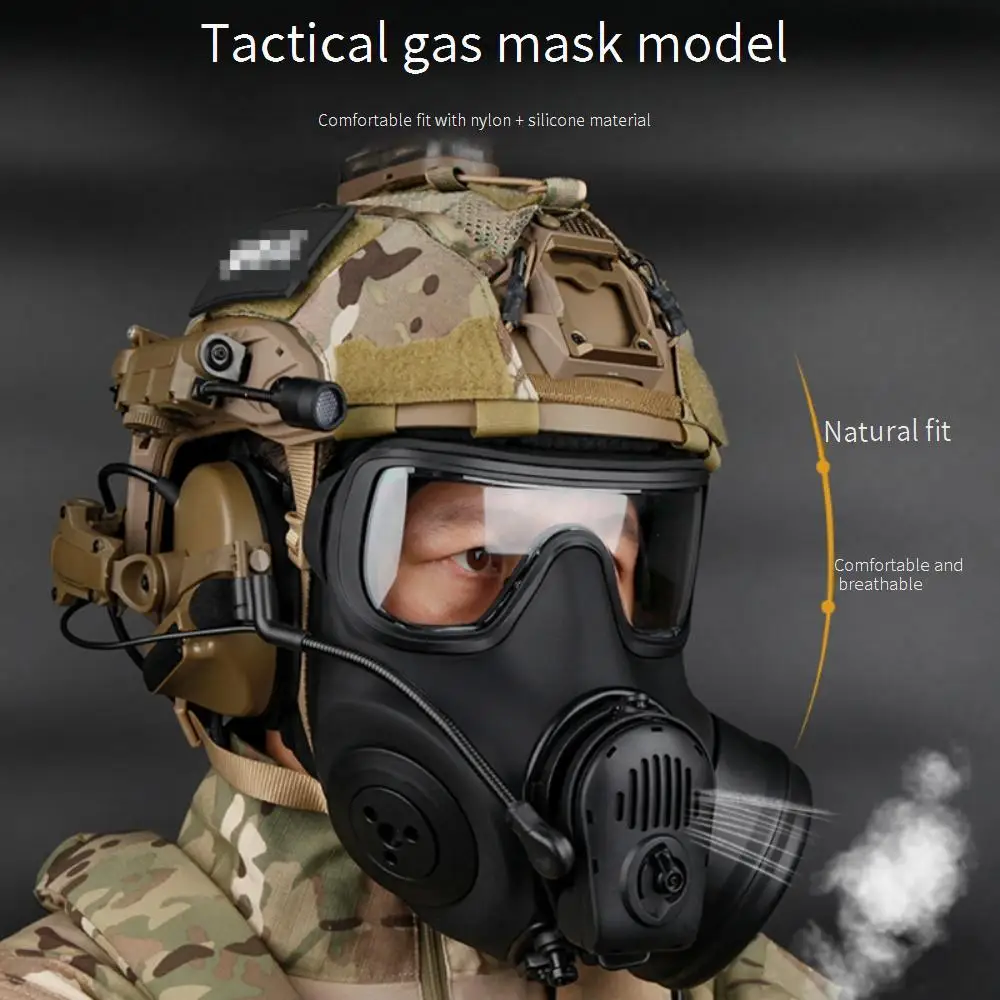 FM53 Máscara de gas Casco de airsoft al aire libre Conjunto táctico - imagen 4