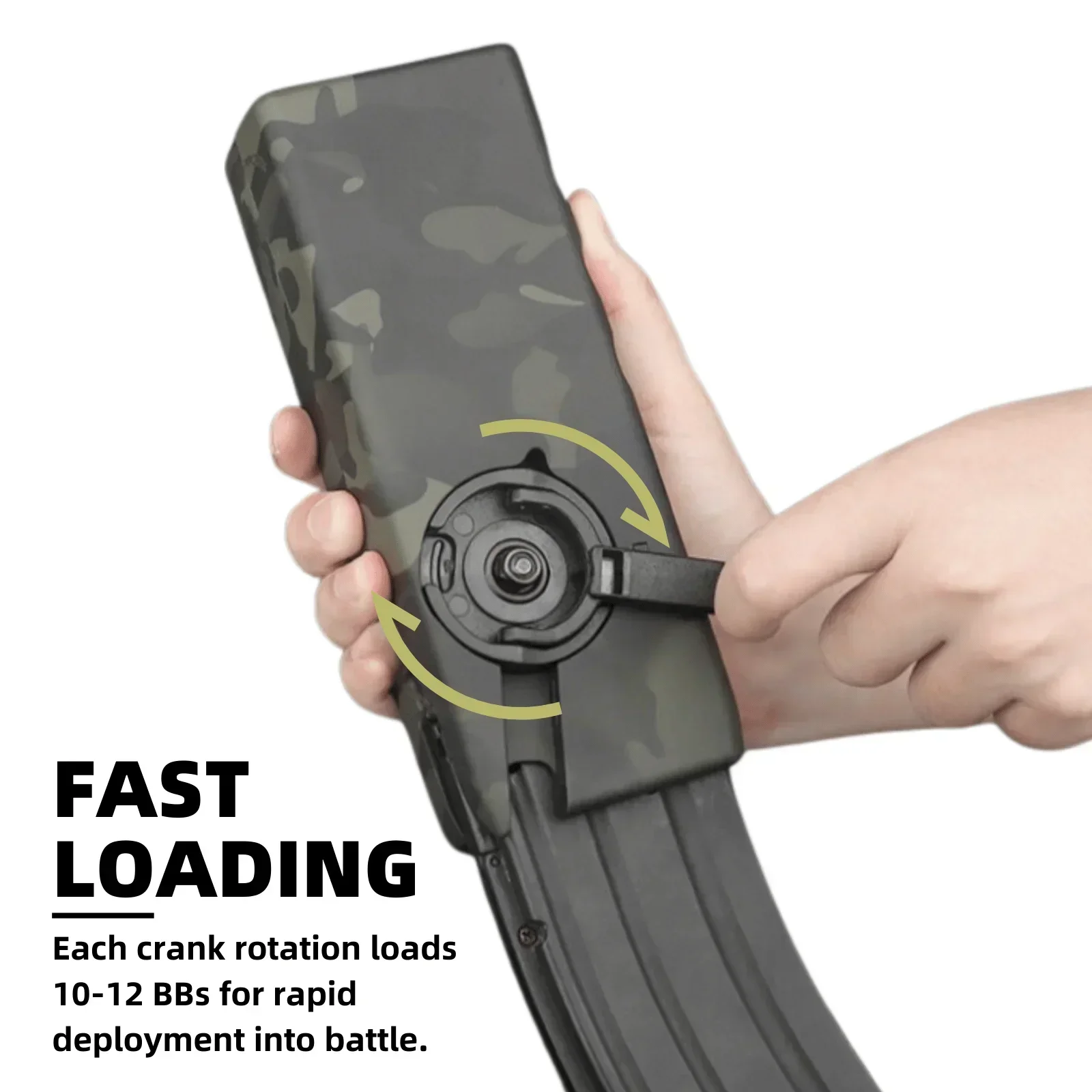 Cargador de velocidad Airsoft SuprLoad de 1000 de capacidad con almohadilla de amortiguación de sonido para BBs de 6 mm, revistas de manivela M4, equipo Airsoft - imagen 3