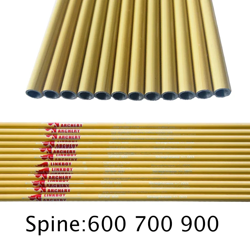 12 Uds Linkboy tiro con arco piel de bambú eje de flecha de carbono 30/32 ''ID4.2 SP600 700 900 arco recurvo tiro con arco largo - imagen 3