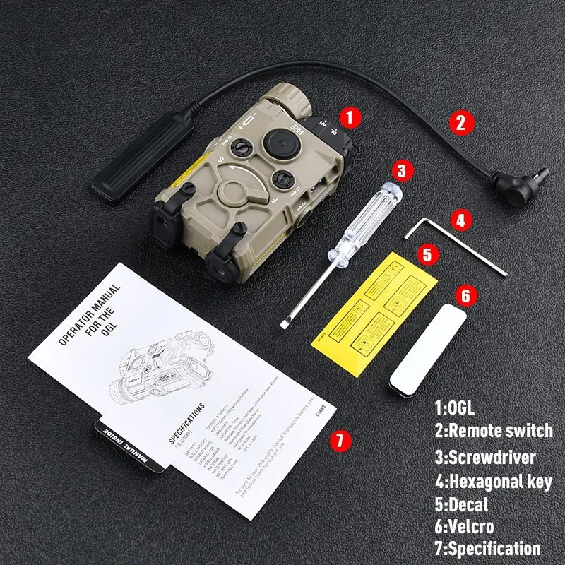 WADSN-puntero láser táctico de nailon Eotec OGL, punto rojo, azul, verde, IR, indicador láser PEQ 15 OGL, mira infrarroja, linterna Airsoft - imagen 5