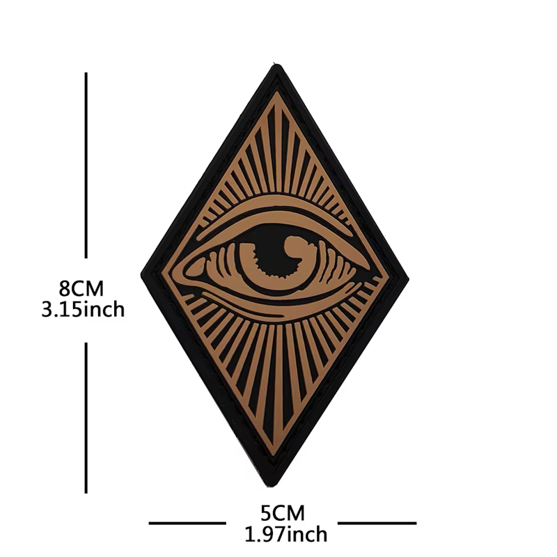 Parche táctico PVC con gancho y bucle moral insignia Ojo que Ve Todo - imagen 4