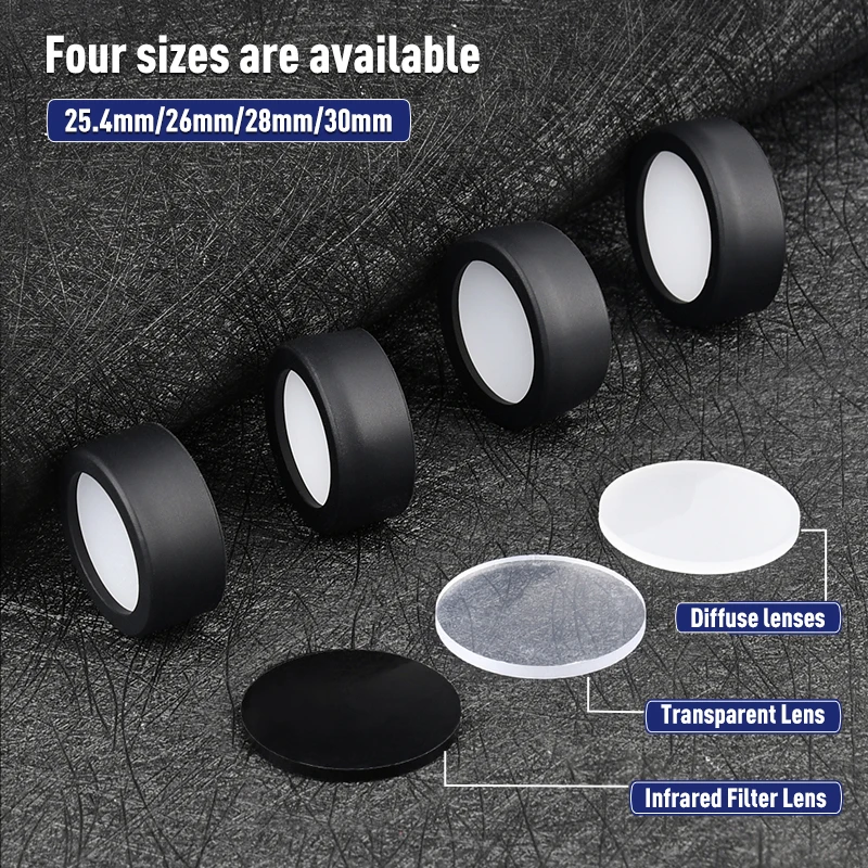 Protector de linterna Surefir M300, M600, X300, X400V para la linterna LED de arma de caza. Protector de lente personalizado, con dimensiones de 25,4 mm, 28 mm, 30 mm y 26 mm - imagen 5