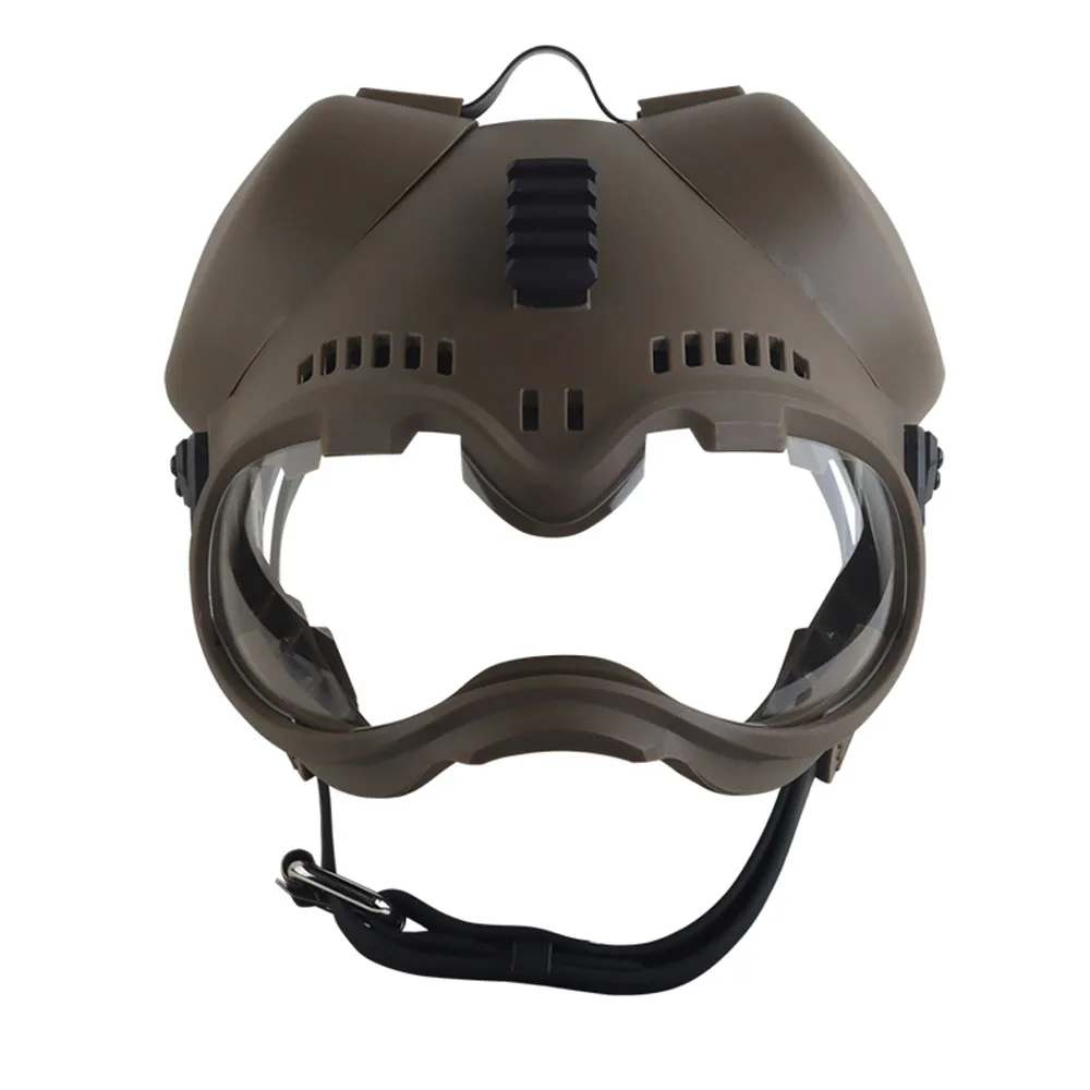 Casco táctico K9 para perros, lente reemplazable, caza al aire libre, entrenamiento de combate, casco protector para perros policía, parte superior con riel guía montado - imagen 2