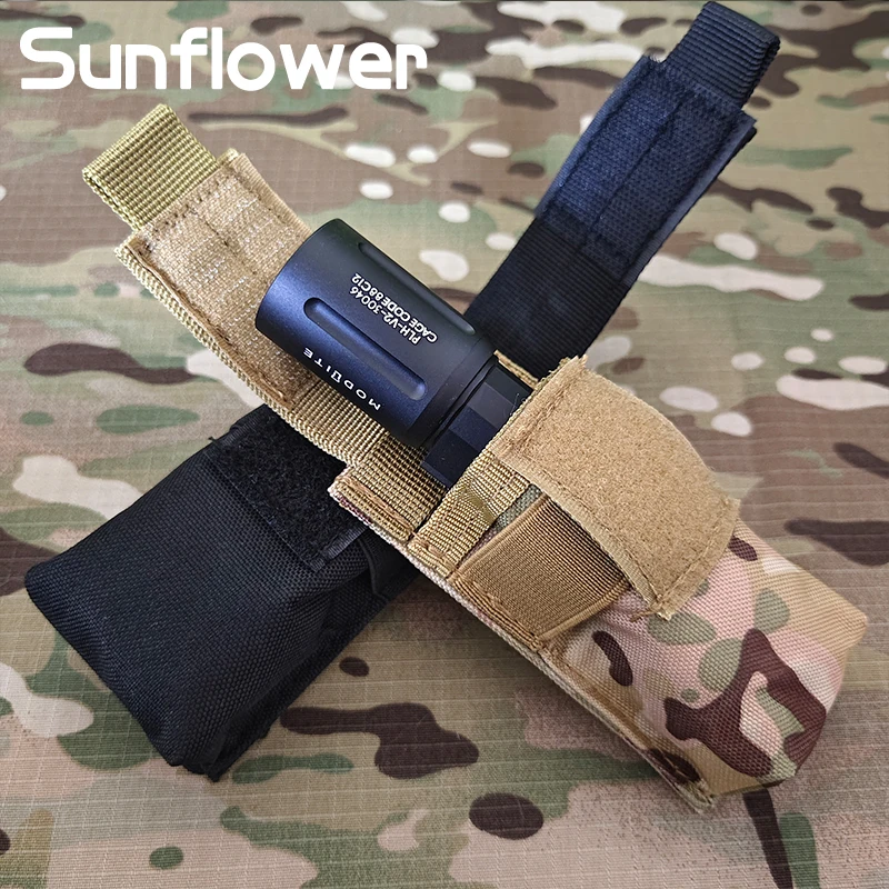 Bolsa táctica Molle M5 LED para linterna CQC, bolsa para revista de una sola pistola, soporte para linterna, funda para luz para cuchillo de caza al aire libre - imagen 2