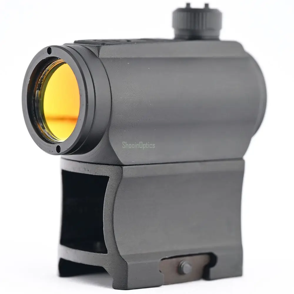 Shooin Optics 1x Red Dot Sight 2 MOA Colimador Alto/Bajo 21 mm Base de montaje - imagen 4