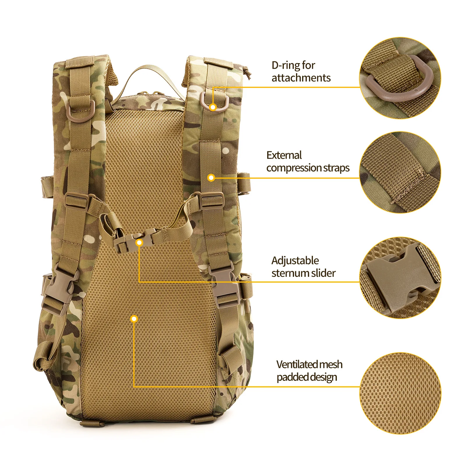 Mochila al aire libre resistente a los arañazos resistente a la abrasión repelente al agua bolsa portátil y liviana - imagen 4