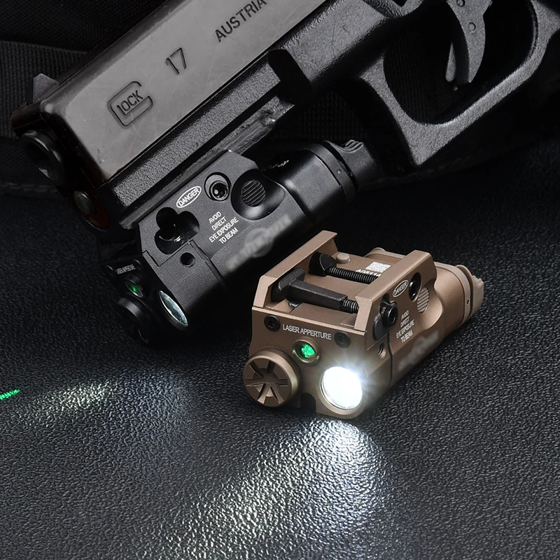 Surefir-linterna táctica XC2 XC1, luz de arma mejorada de Metal Xc2, láser rojo/verde, luz LED blanca para explorador Airsoft Gloc 17 18 19 - imagen 3