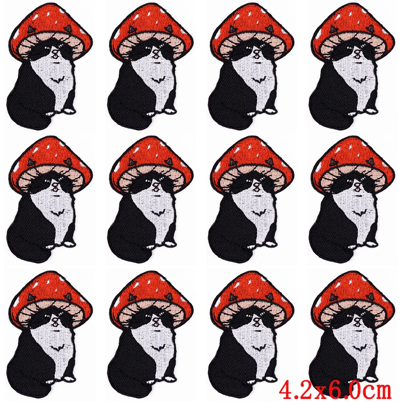 Parches de animales Punk para ropa, parches termoadhesivos para planchar, pegatinas bordadas para coser, estilo Hip Hop Rock, lote de 10 unidades - imagen 3