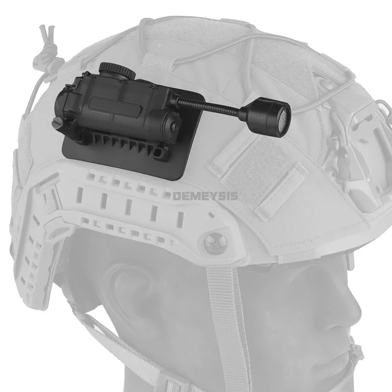 Sistema de luz de casco táctico blanco IR rojo azul verde luces LED cabeza IFF luz caza pesca linterna LED auxiliar faro - imagen 2