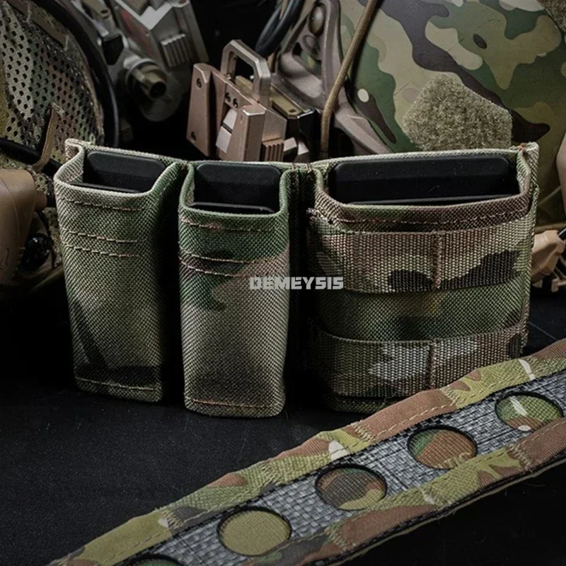 Bolsas tácticas Molle para revistas, bolsas cortas con inserción de cuña de 5,56 + 9mm para M4 G17 AR15, cinturón, chaleco, bolsas de caza - imagen 3