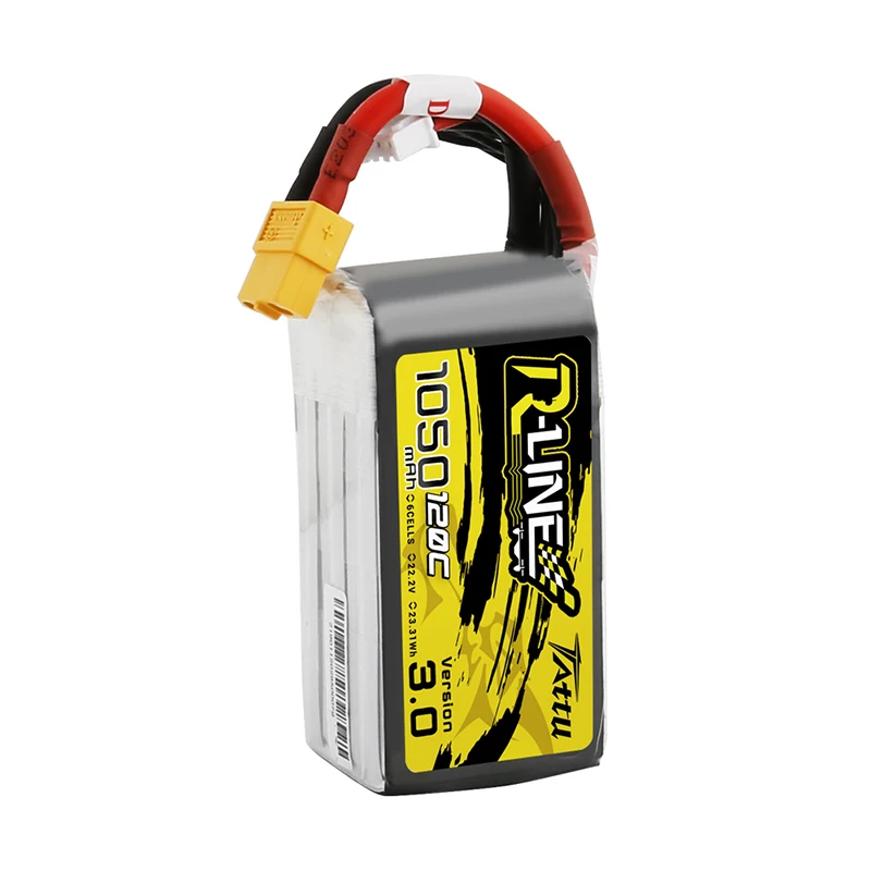 Batería LiPo TATTU-R-LINE 3,0 6S 22,2 V 1050mAh 95C para helicóptero RC Quadcopter FPV Racing Drone Parts 6S, batería para Drones - imagen 5